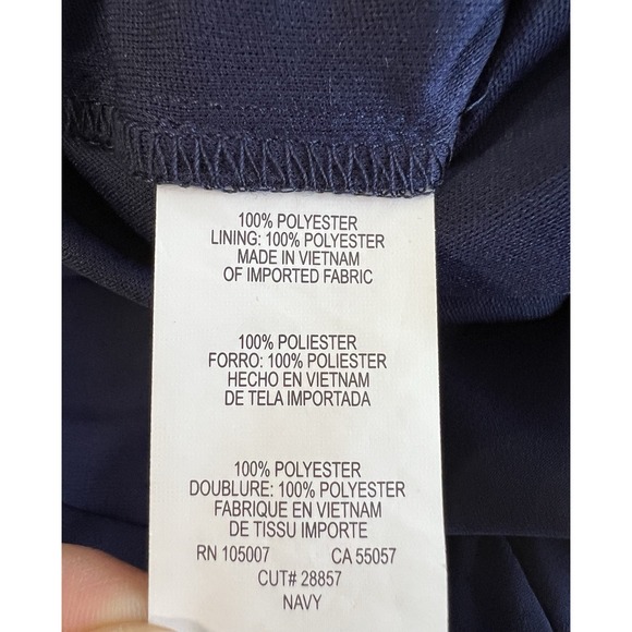 Marina Chiffon Jumpsuit: Embellished Keyhole, Boat Neck, 3/4 Sleeves, Sz 14 Blue - Picture 12 of 16